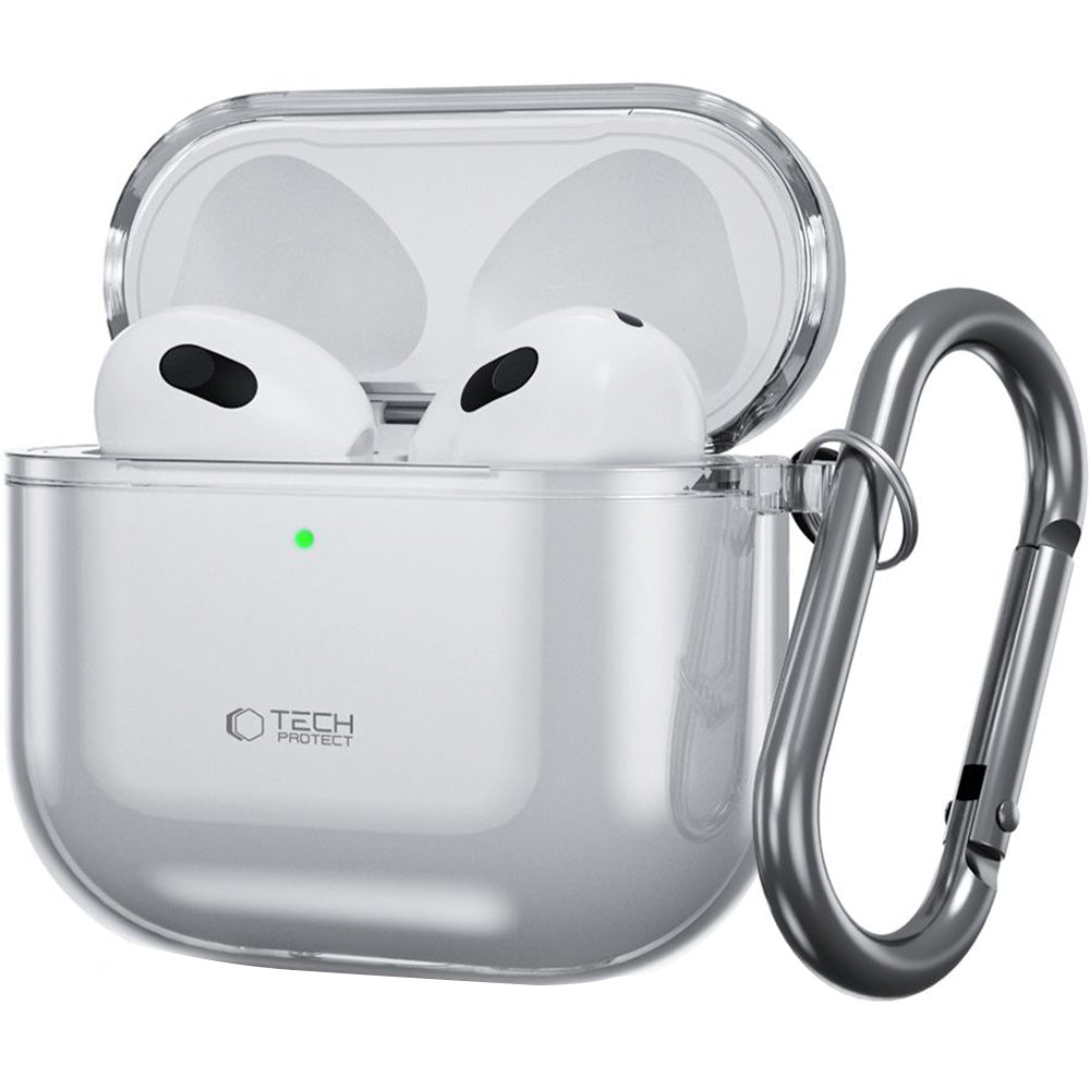 Schutzhülle für Apple AirPods 4, Tech-Protect Flexair Transparent-Grau