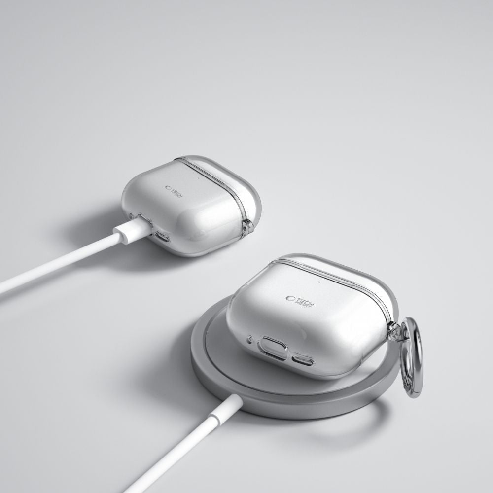 Schutzhülle für Apple AirPods 4, Tech-Protect Flexair Transparent-Grau