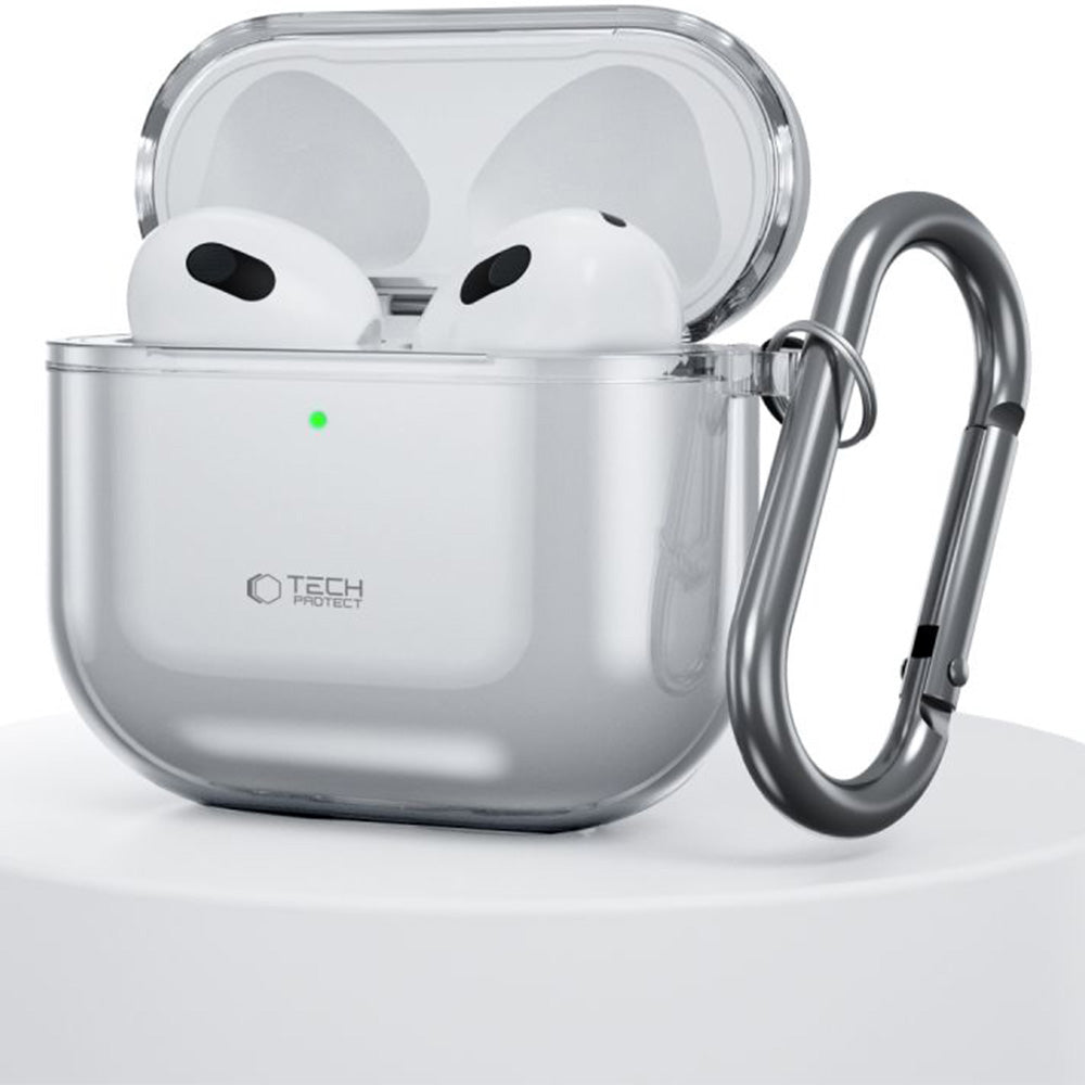 Schutzhülle für Apple AirPods 4, Tech-Protect Flexair Transparent-Grau