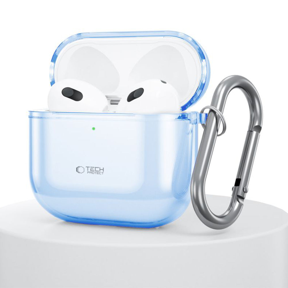 Schutzhülle für Apple AirPods 5 / 4, Tech-Protect Flexair Transparent-Blue