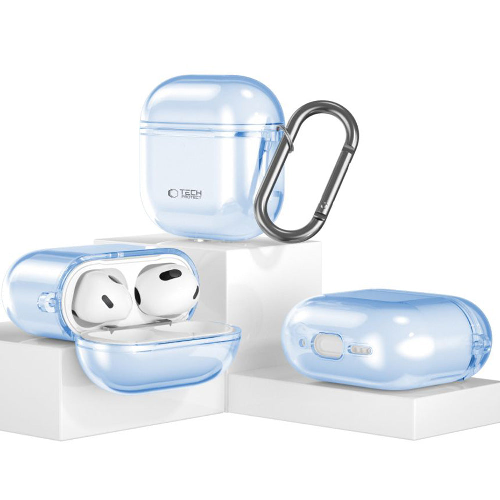 Schutzhülle für Apple AirPods 5 / 4, Tech-Protect Flexair Transparent-Blue
