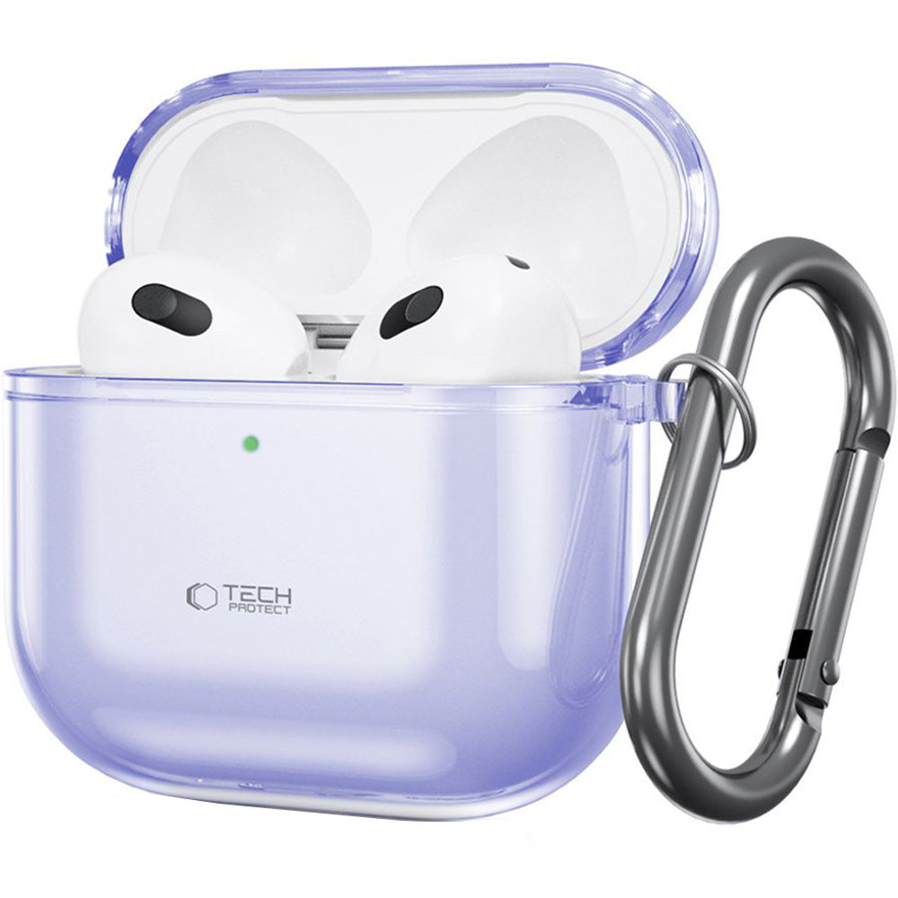 Schutzhülle für Apple AirPods 5 / 4, Tech-Protect Flexair Transparent-Violett