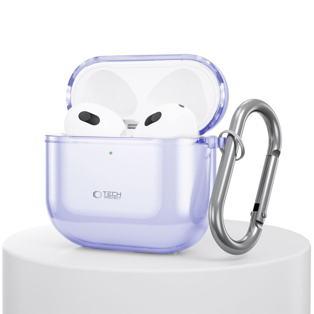 Schutzhülle für Apple AirPods 5 / 4, Tech-Protect Flexair Transparent-Violett