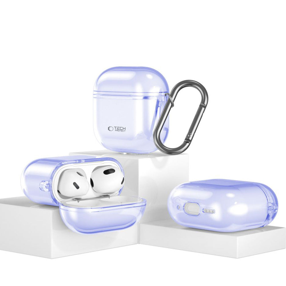 Schutzhülle für Apple AirPods 5 / 4, Tech-Protect Flexair Transparent-Violett
