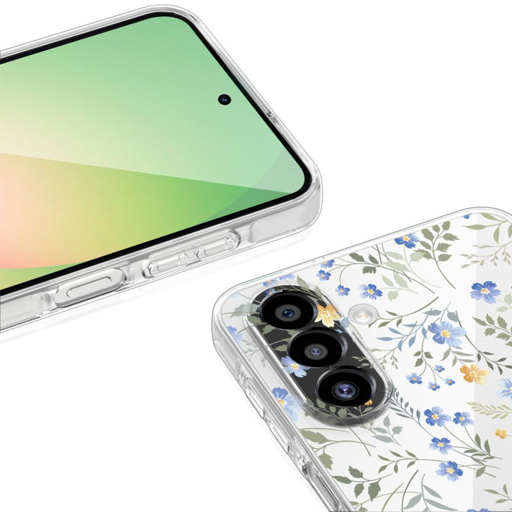 Handyhülle für Galaxy A27 5G, Tech-Protect FlexAir, Transparent mit Floralem Muster
