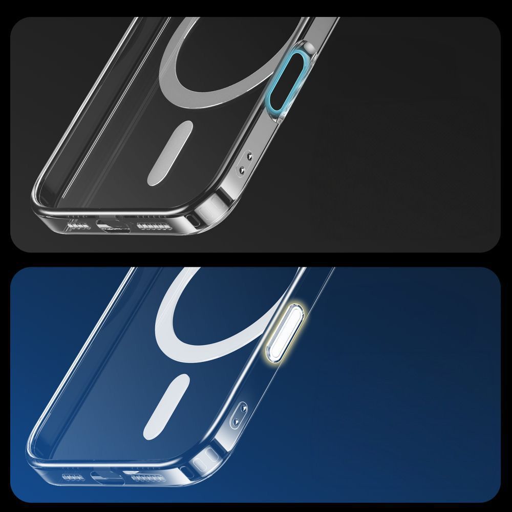 Handyhülle für iPhone 16, Tech-Protect Flexair Hybrid CC mit MagSafe, Transparent