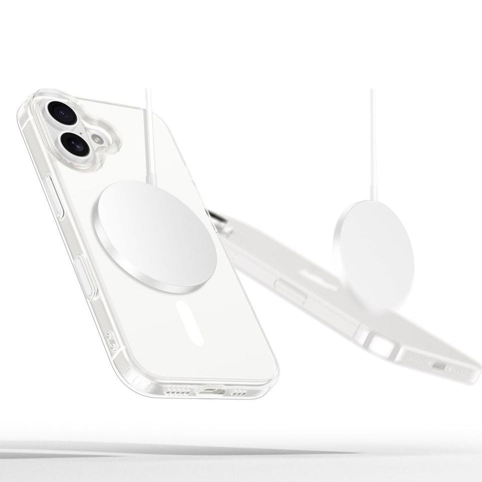 Handyhülle für iPhone 16, Tech-Protect Flexair Hybrid CC mit MagSafe, Transparent