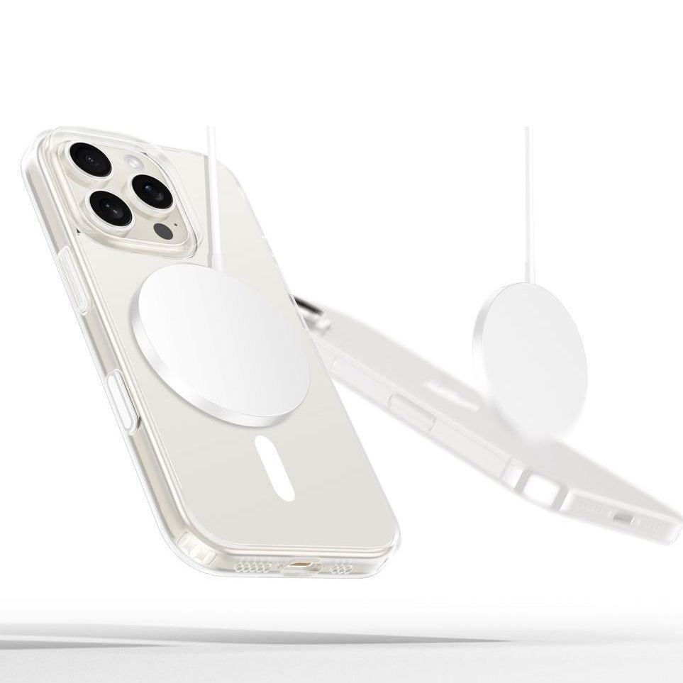 Handyhülle für iPhone 16 Pro, Tech-Protect Flexair Hybrid CC mit MagSafe, Transparent