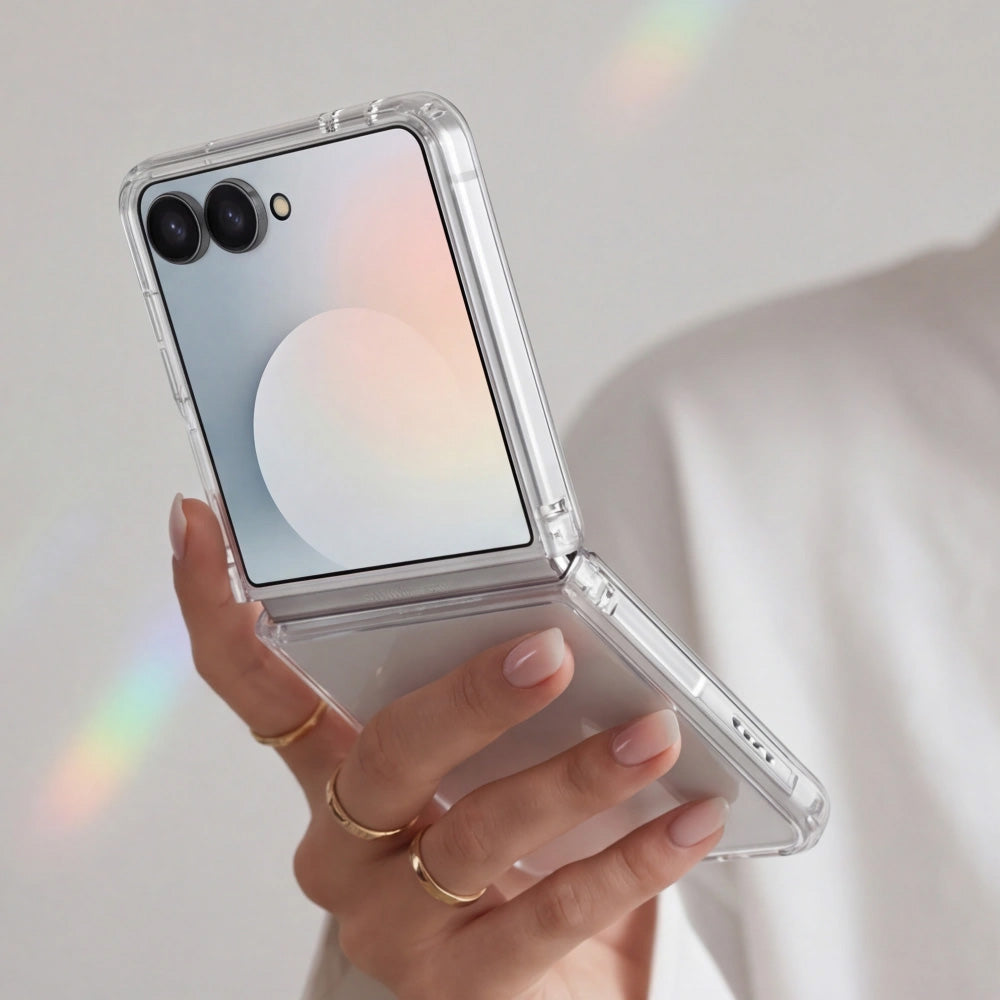 Handyhülle für Galaxy Z Flip8, Tech-Protect Flexair Hybrid, Transparent