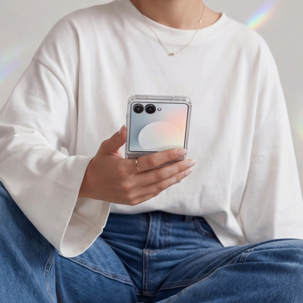 Handyhülle für Galaxy Z Flip8, Tech-Protect Flexair Hybrid, Transparent