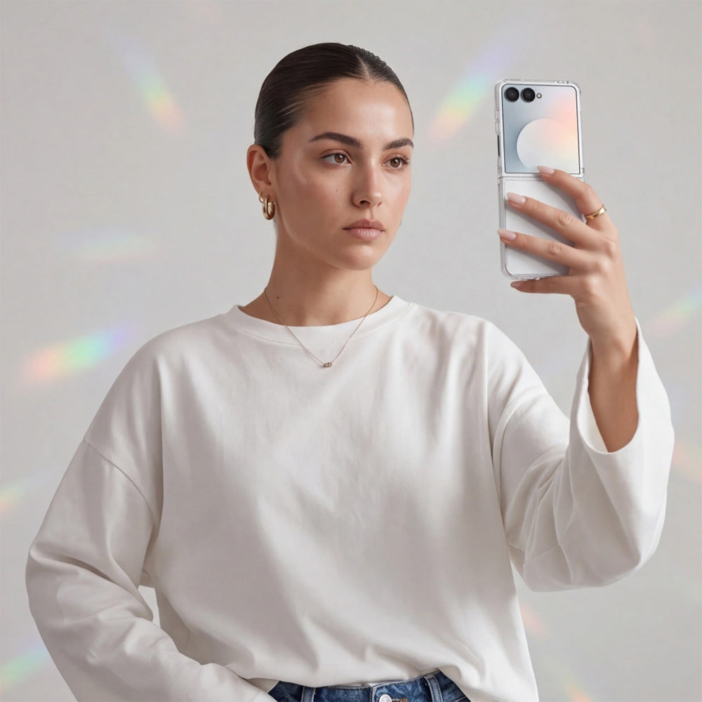Handyhülle für Galaxy Z Flip8, Tech-Protect Flexair Hybrid, Transparent