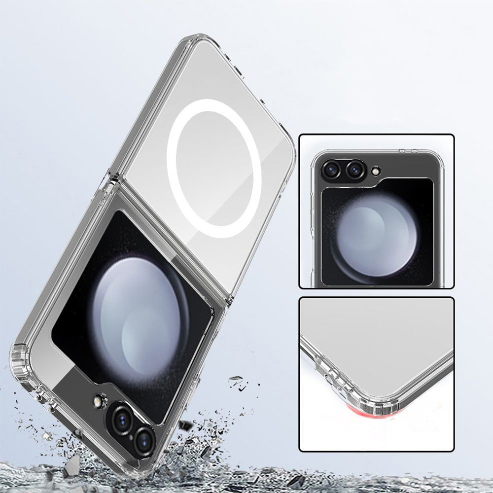 Handyhülle für Galaxy Z Flip7 FE / 6, Tech-Protect Flexair Hybrid mit MagSafe, Transparent