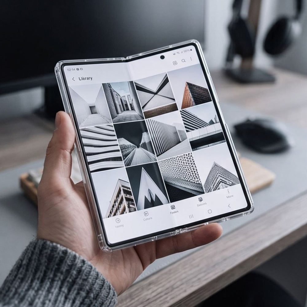 Handyhülle für Galaxy Z Fold8 Ultra, Tech-Protect FlexAir Hybrid mit MagSafe, Transparent-Weiß