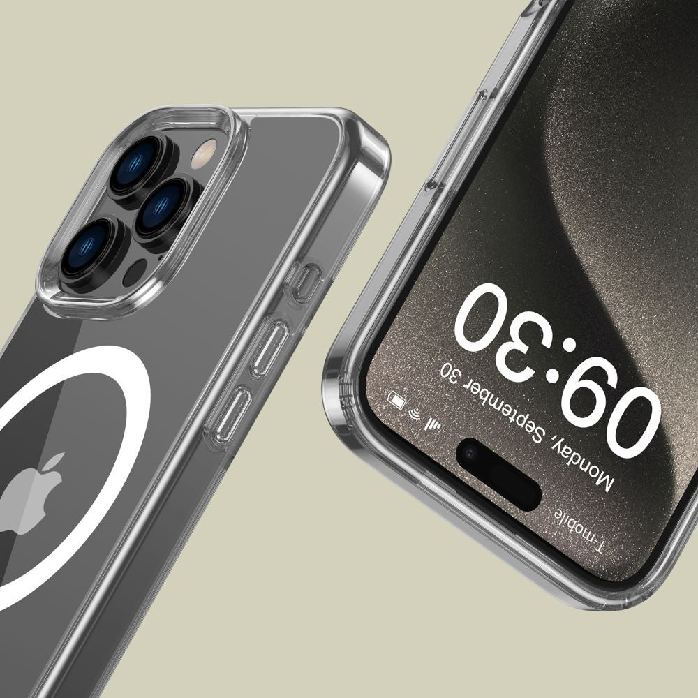 Handyhülle für iPhone 16 Pro Max, Tech-Protect Flexair Hybrid mit MagSafe, Transparent