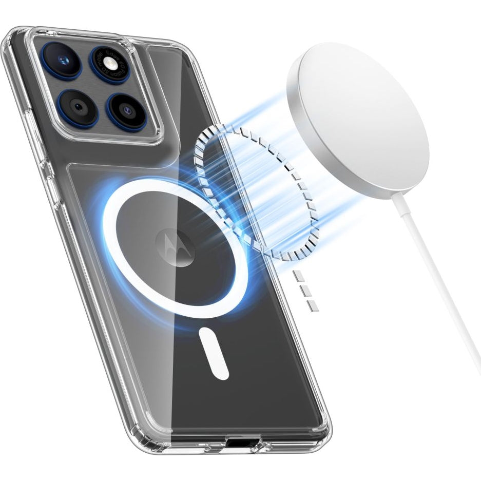 Handyhülle für Motorola Edge 70, Tech-Protect Flexair Hybrid mit MagSafe, Transparent
