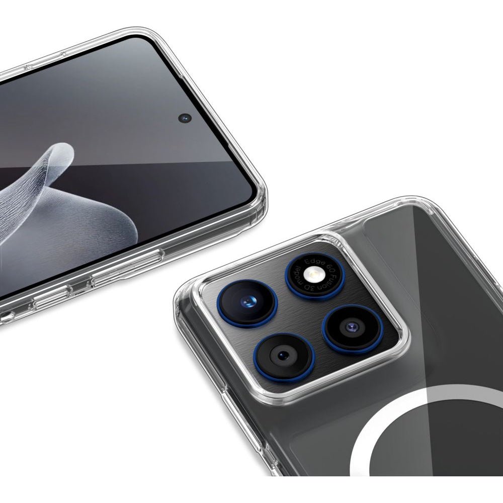 Handyhülle für Motorola Edge 70, Tech-Protect Flexair Hybrid mit MagSafe, Transparent