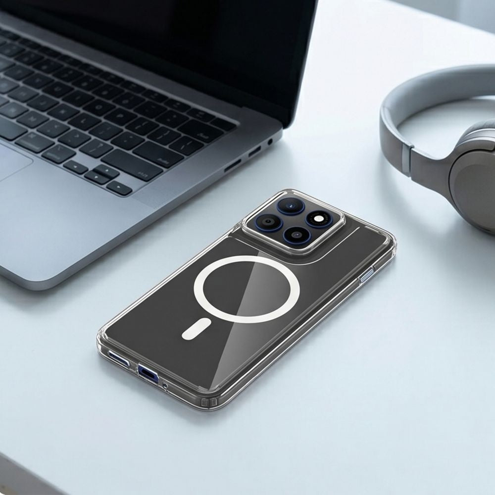 Handyhülle für Motorola Edge 70, Tech-Protect Flexair Hybrid mit MagSafe, Transparent