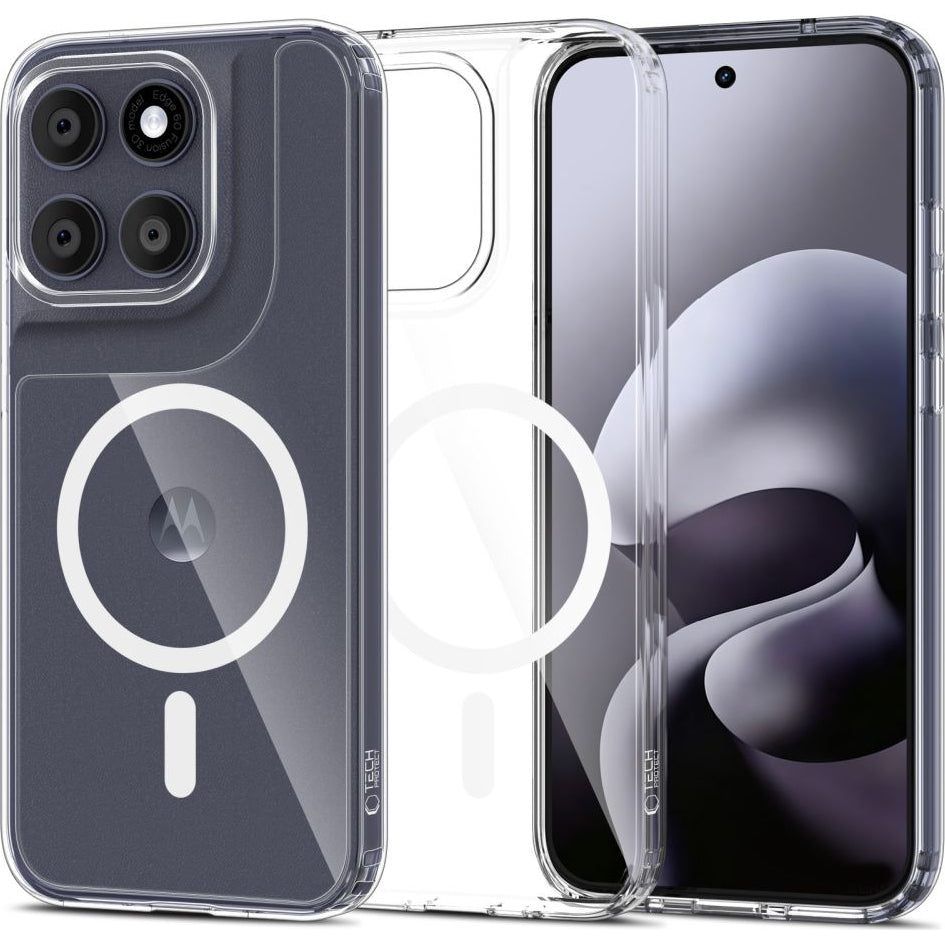 Handyhülle für Motorola Moto G77 5G / Moto G67 5G, Tech-Protect Flexair Hybrid mit MagSafe, Transparent