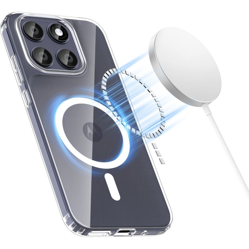 Handyhülle für Motorola Moto G77 5G / Moto G67 5G, Tech-Protect Flexair Hybrid mit MagSafe, Transparent