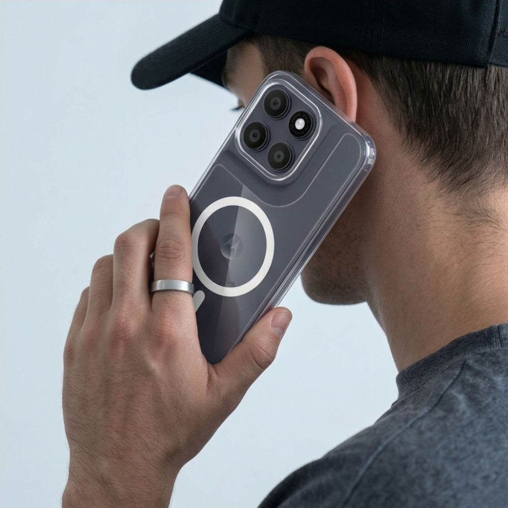Handyhülle für Motorola Moto G77 5G / Moto G67 5G, Tech-Protect Flexair Hybrid mit MagSafe, Transparent