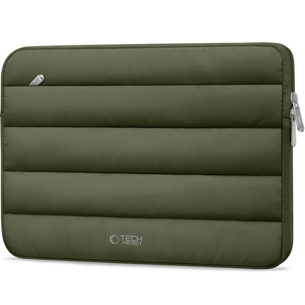 Universal Laptoptasche bis zu 13-14", Tech-Protect Fluffy, Dunkelgrün