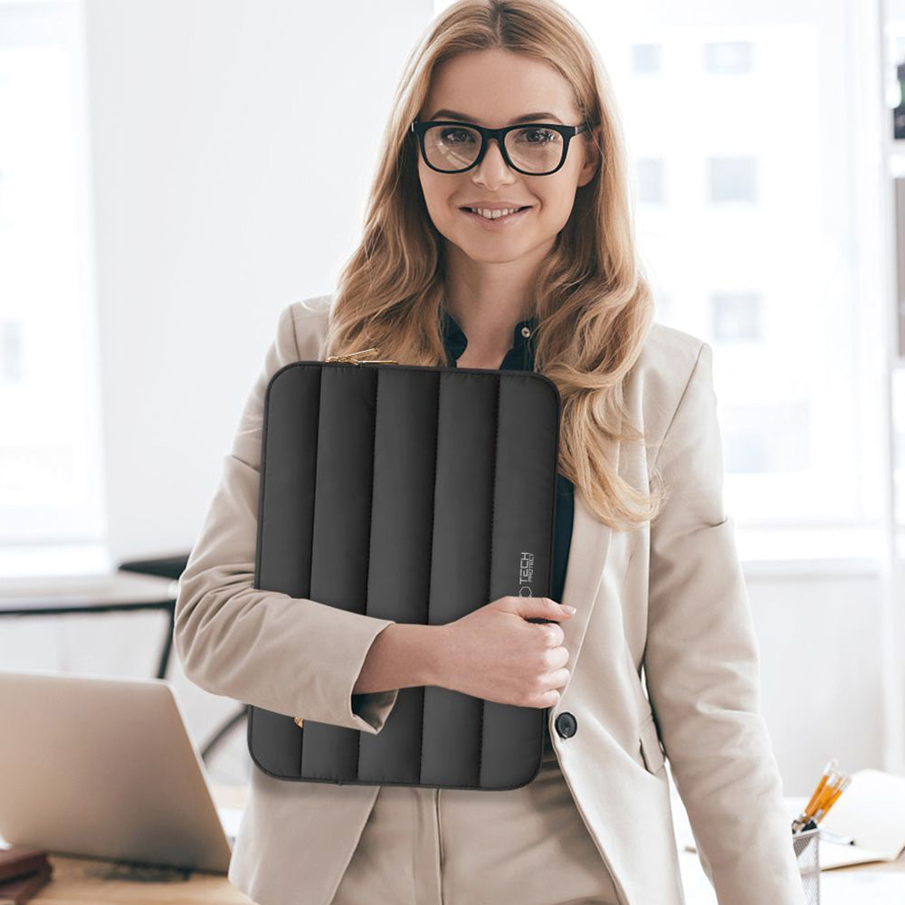 Universal Laptoptasche bis zu 13-14", Tech-Protect Fluffy, Schwarz