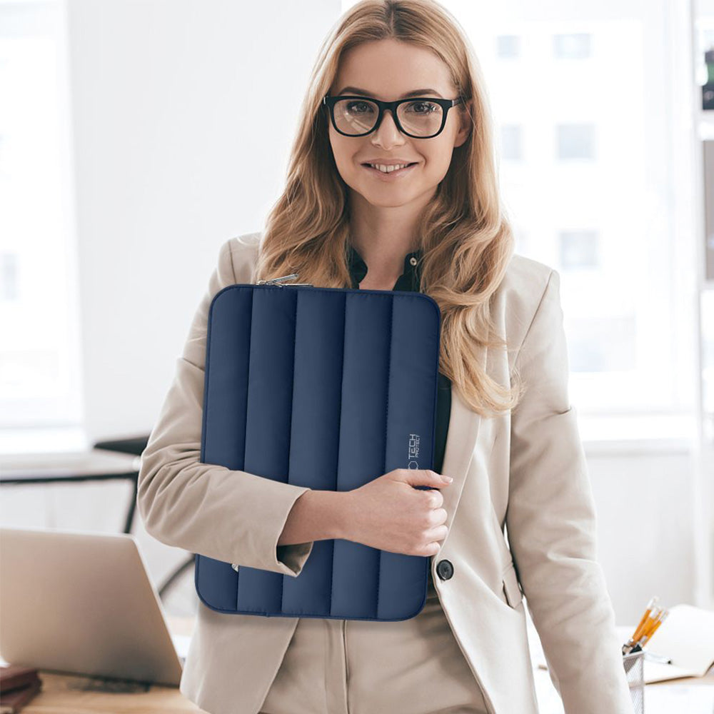 Universal Laptoptasche bis zu 15"-16", Tech-Protect Fluffy, Dunkelblau