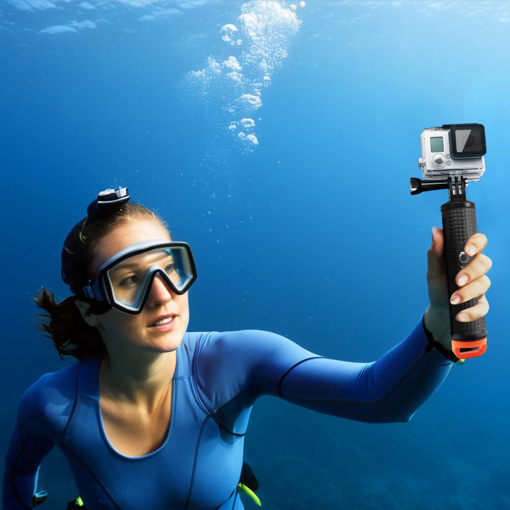 Halterung, Griff für GoPro, DJI, Tech-Protect GA100 Float Hand Grip, Schwarz