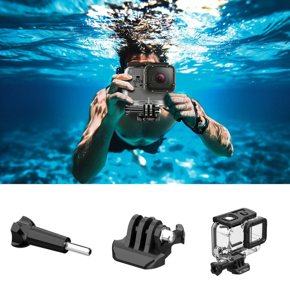 Wasserdichtes Gehäuse für GoPro Hero 5 / 6 / 7, Tech-Protect GA200 Waterproof Case, Transparent
