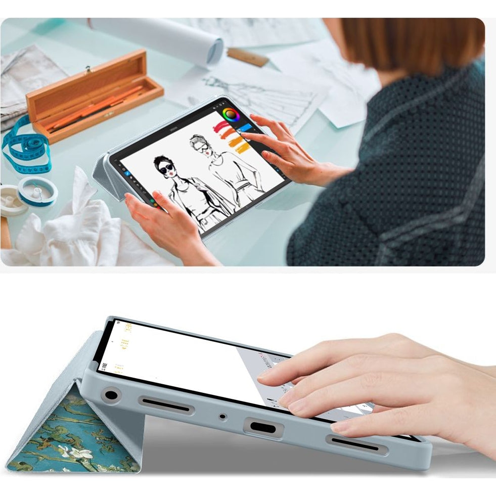 Schutzhülle mit Klappe für Galaxy Tab A11+ / Tab A9+, Tech-Protect SmartCase, Mehrfarbig
