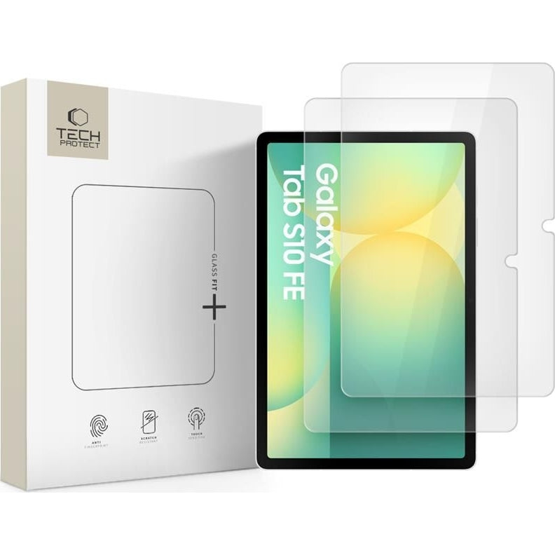 Gehärtetes Glas für Samsung Galaxy Tab S10 FE, S9 FE, S8, S7, Tech-Protect Glass Fit Plus, 2 Stück
