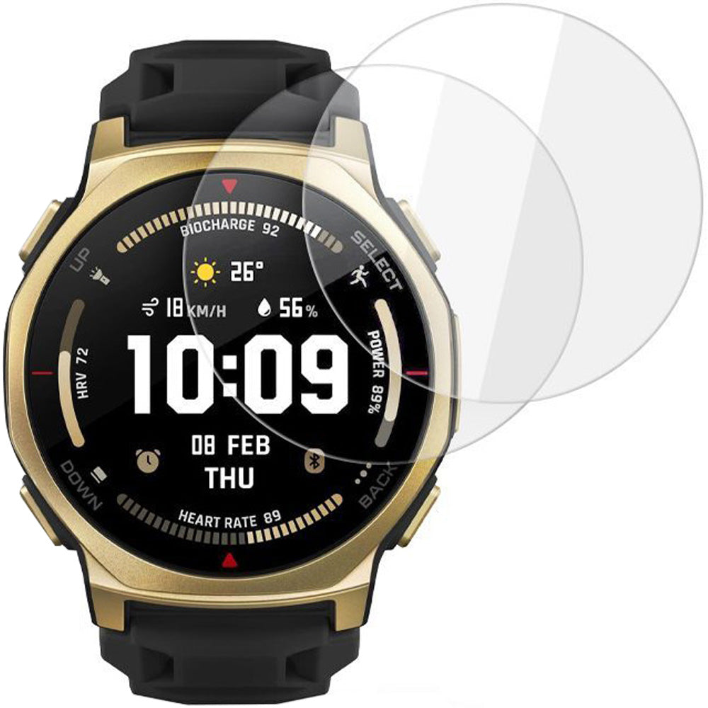 Gehärtetes Glas für Amazfit T-Rex 3 Pro 44 mm, Tech-Protect Glass Fit Plus, 2 Stück