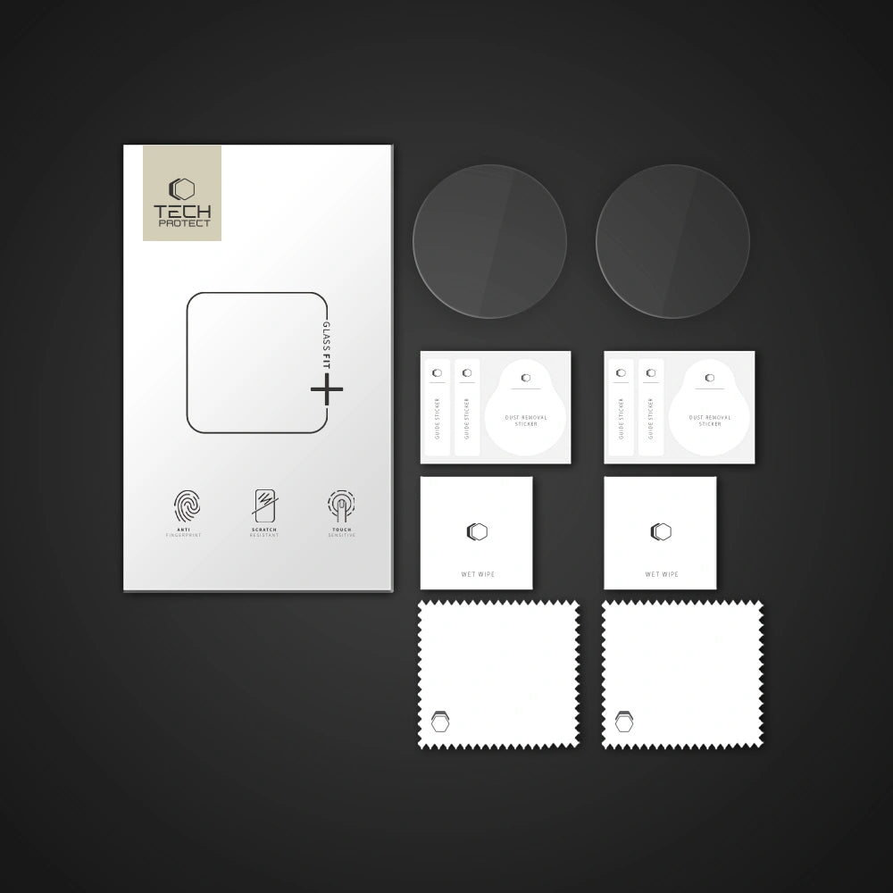 Gehärtetes Glas für Garmin Forerunner 55, Tech-Protect Glass Fit Plus, 2 Stück