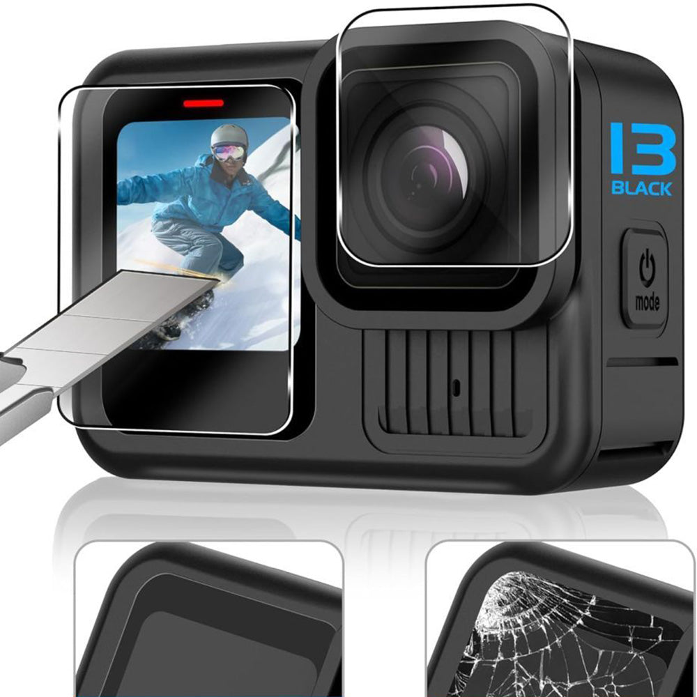 Gehärtetes Glas für GoPro Hero 12 / 11 / 10 / 9, Tech-Protect Glass Fit Plus, 6 Stück