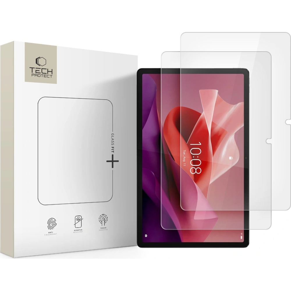 Gehärtetes Glas für Lenovo Tab P12 / Idea Tab Pro / Yoga Tab Plus 12.7, Tech-Protect Glass Fit Plus, 2 Stück