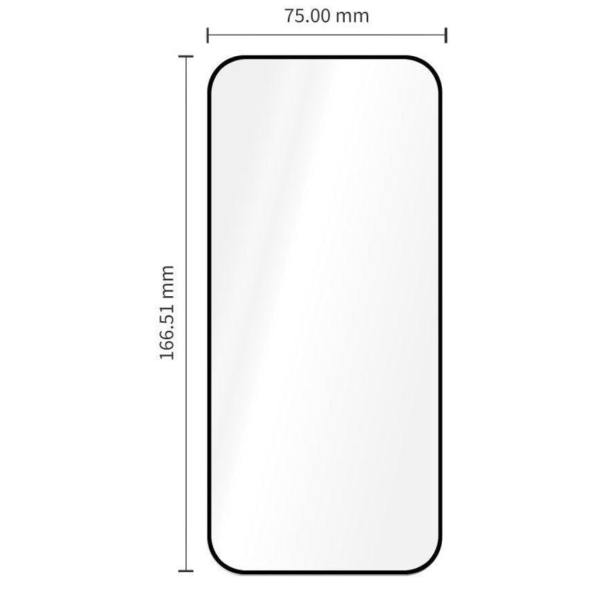 Gehärtetes Glas für Xiaomi Redmi 17 4G / 5G, Tech-Protect Glass Fit Plus, 2 Stück, Schwarzer Rahmen
