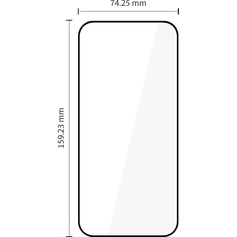 Gehärtetes Glas für Xiaomi 17T Pro, Tech-Protect Glass Fit Plus, 2 Stück, Schwarzer Rahmen