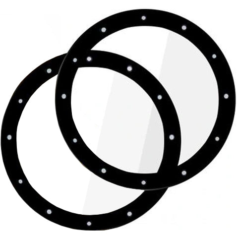 Hybridglas für Garmin Venu 3s, 2 Stück, Tech-Protect Glass Flex Plus, Transparent mit Schwarzem Rand