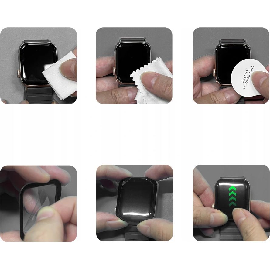 Hybridglas für Huawei Watch Fit 4 / 3, Tech-Protect Glass Flex Plus, 2 Stück, Transparent mit Schwarzem Rand