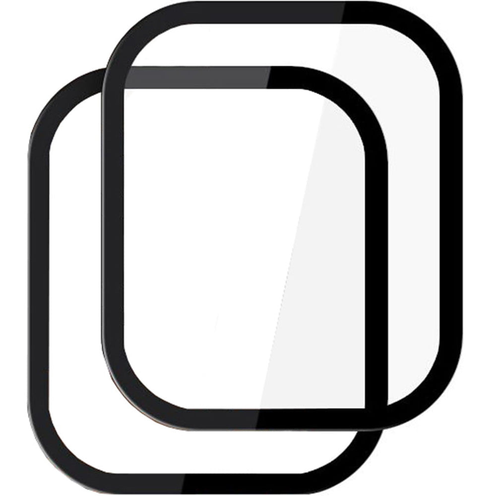 Hybridglas für Apple Watch 11 / 10 (46 mm), 2 Stück, Tech-Protect Glass Flex Plus, Transparent mit Schwarzem Rand