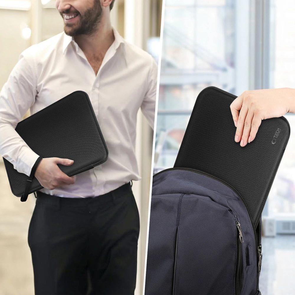 Schutzhülle für 13-14“ Laptop, Tech-Protect Hardpouch, Schwarz