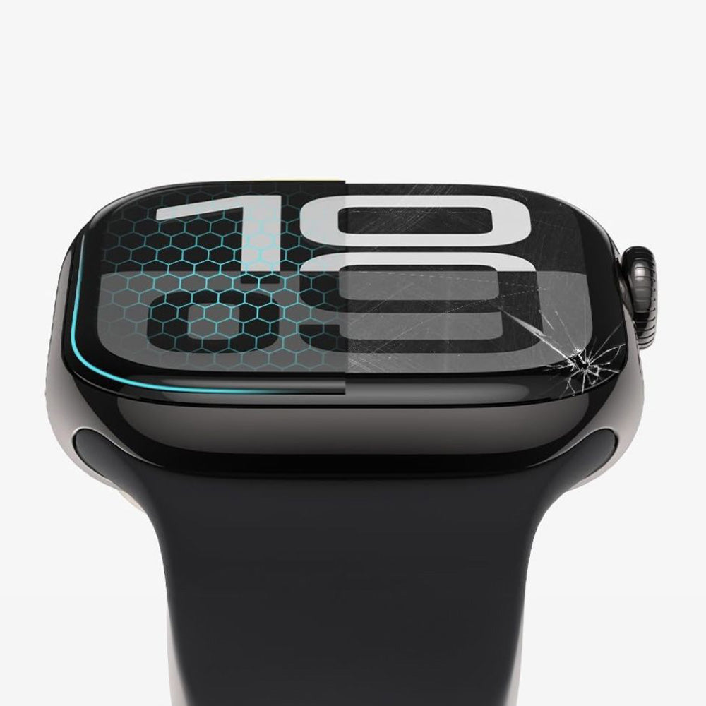 Hybridglas für Xiaomi Redmi Watch 5, 2 Stück, Tech-Protect Hybrid Fit Plus, Transparent mit Schwarzem Rand