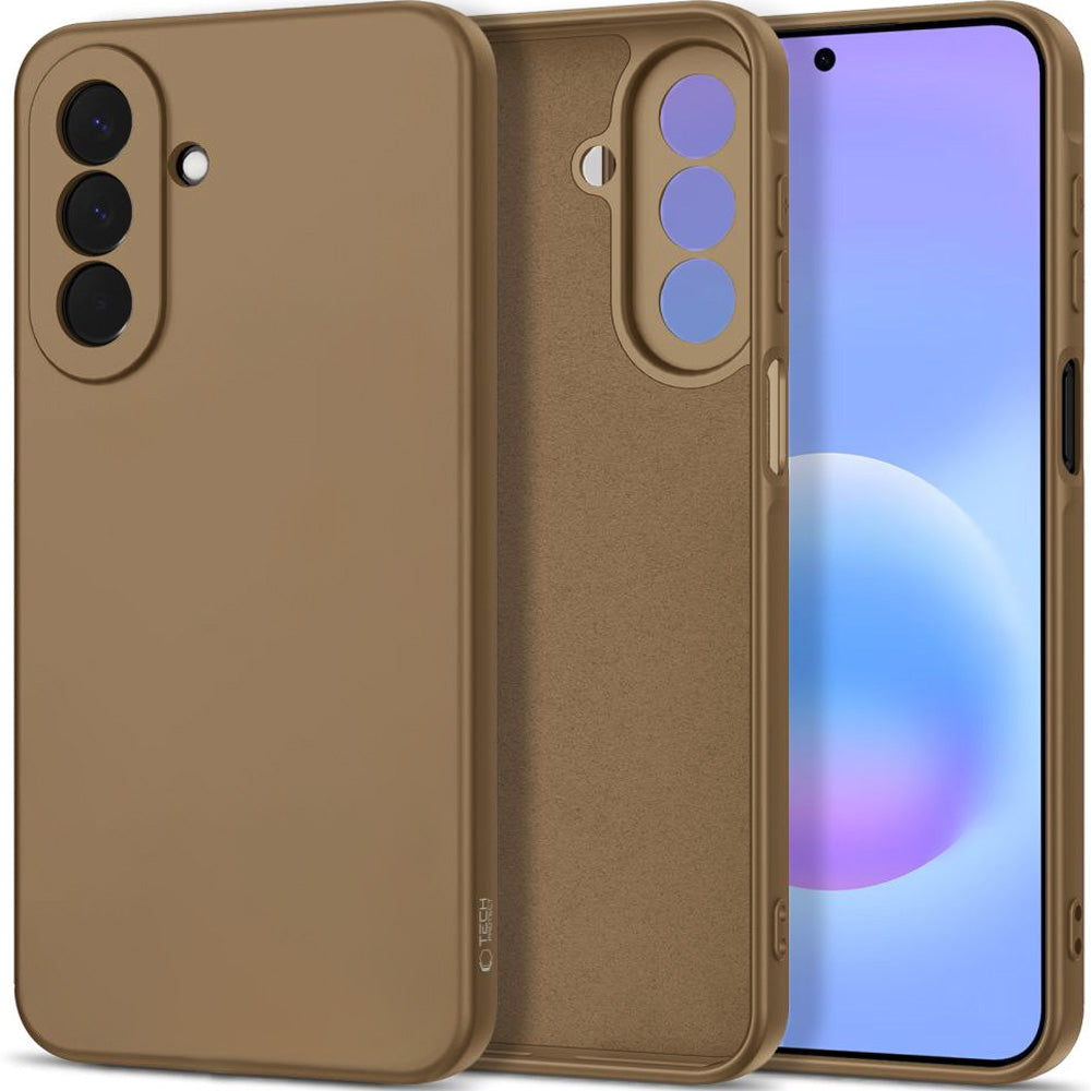 Silikon Handyhülle für Galaxy A27 5G, Tech-Protect Icon, Braun