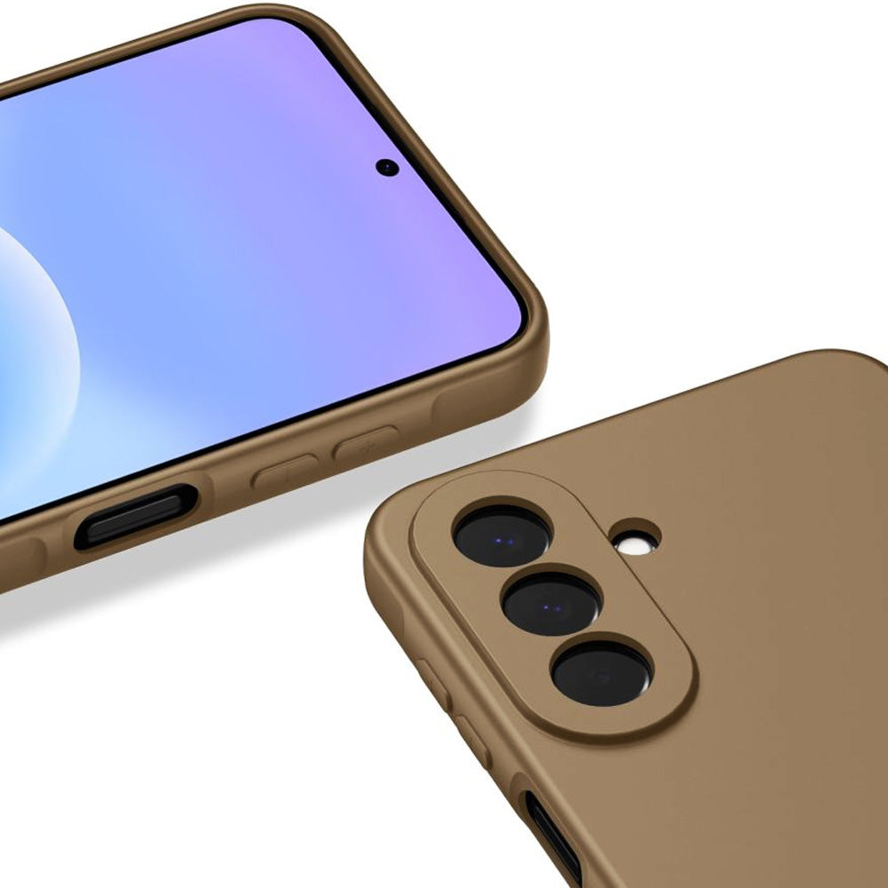 Silikon Handyhülle für Galaxy A27 5G, Tech-Protect Icon, Braun