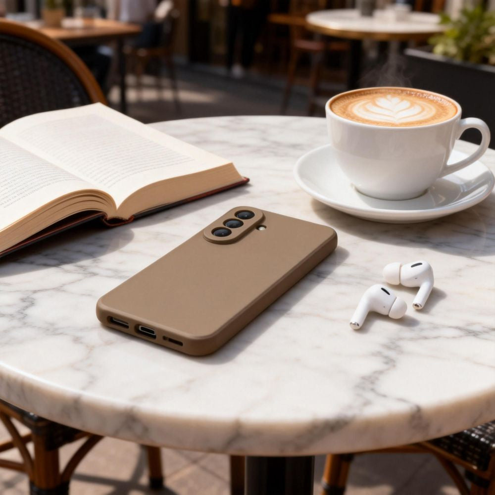 Silikon Handyhülle für Galaxy A27 5G, Tech-Protect Icon, Braun