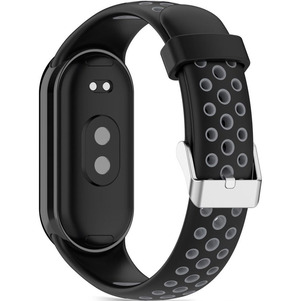 Armband für Xiaomi Smart Band 10 / 9 / 9 NFC / 8, Tech-Protect Iconband Air, Schwarz-Grau