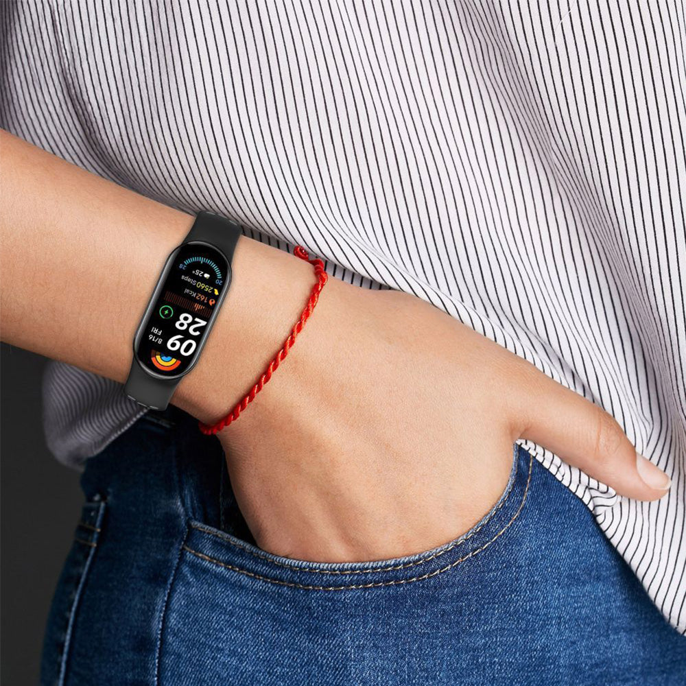 Armband für Xiaomi Smart Band 10 / 9 / 9 NFC / 8, Tech-Protect Iconband Air, Schwarz-Rot