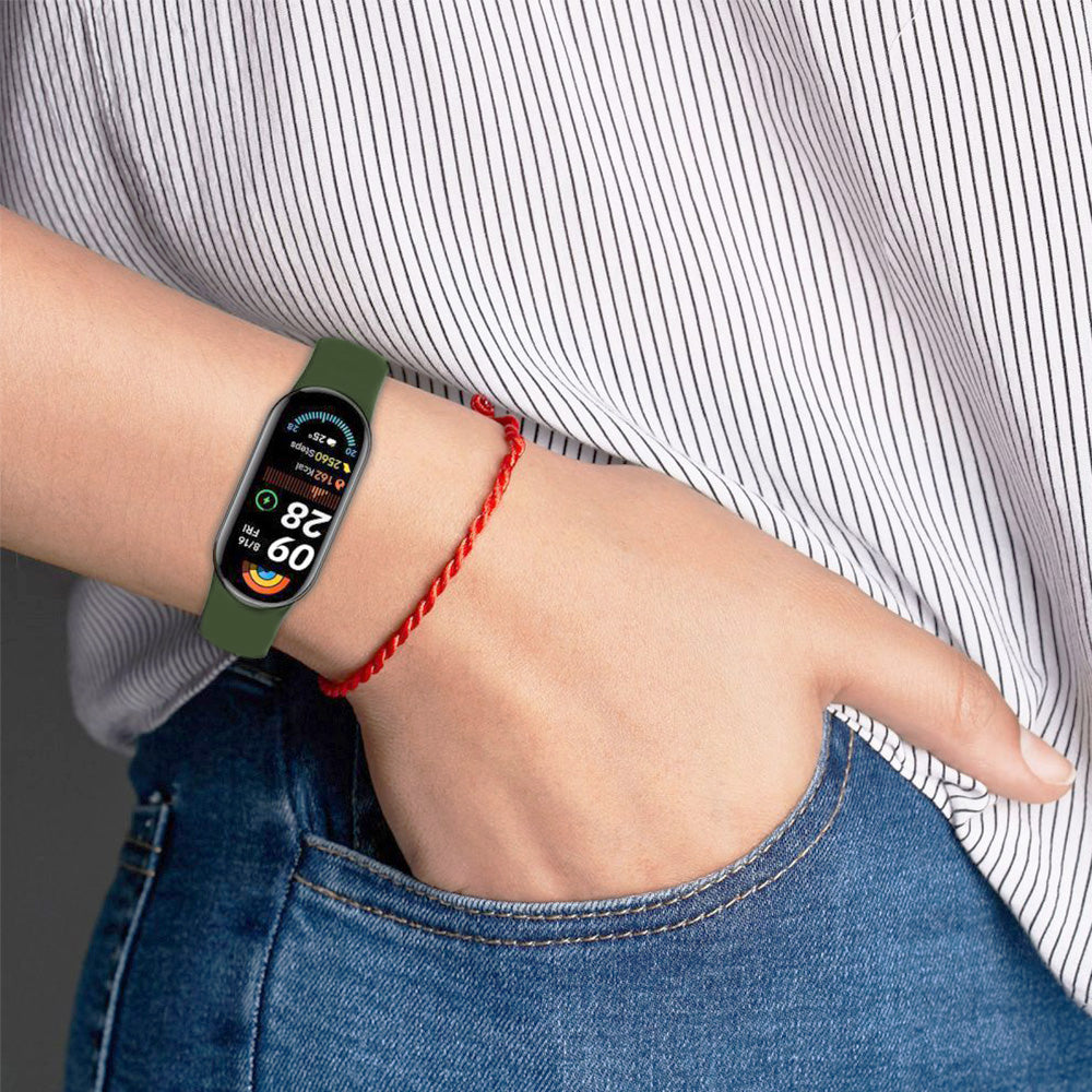 Armband für Xiaomi Smart Band 10 / 9 / 9 NFC / 8, Tech-Protect Iconband Air, Grün-Schwarz