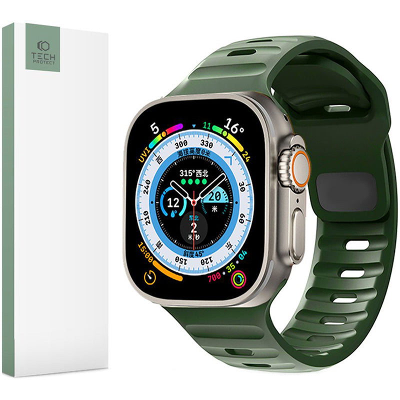 Armband Tech-Protect Iconband Line für Apple Watch 49/45/44/42 mm, Dunkelgrün