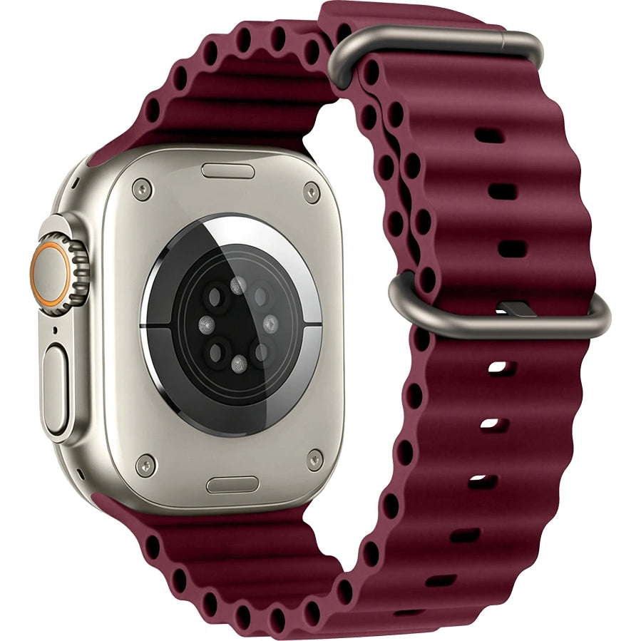 Armband für Apple Watch 49/46/45/44 mm, Tech-Protect IconBand, Burgunderrot (2/7)